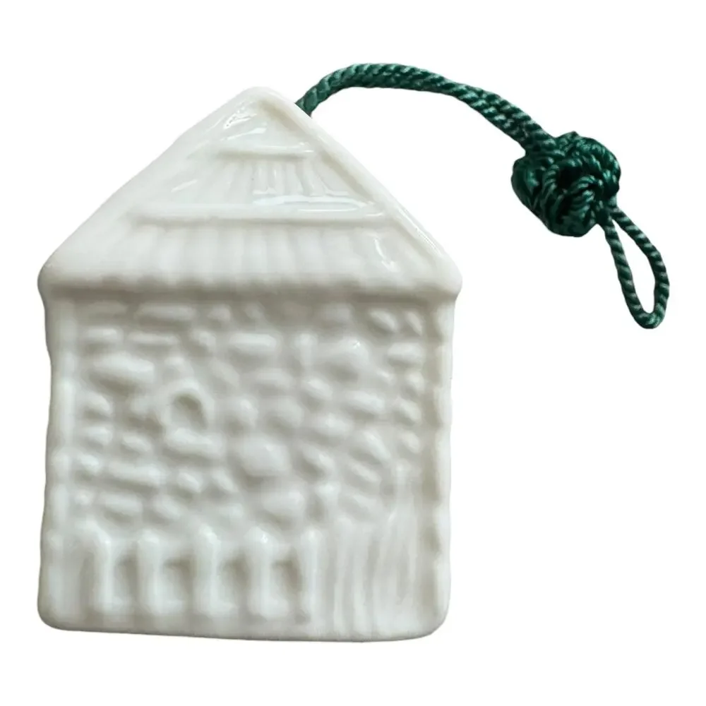 NWB Vintage Irish Belleek Porcelain Christmas ornament Foley's Forge - With Box